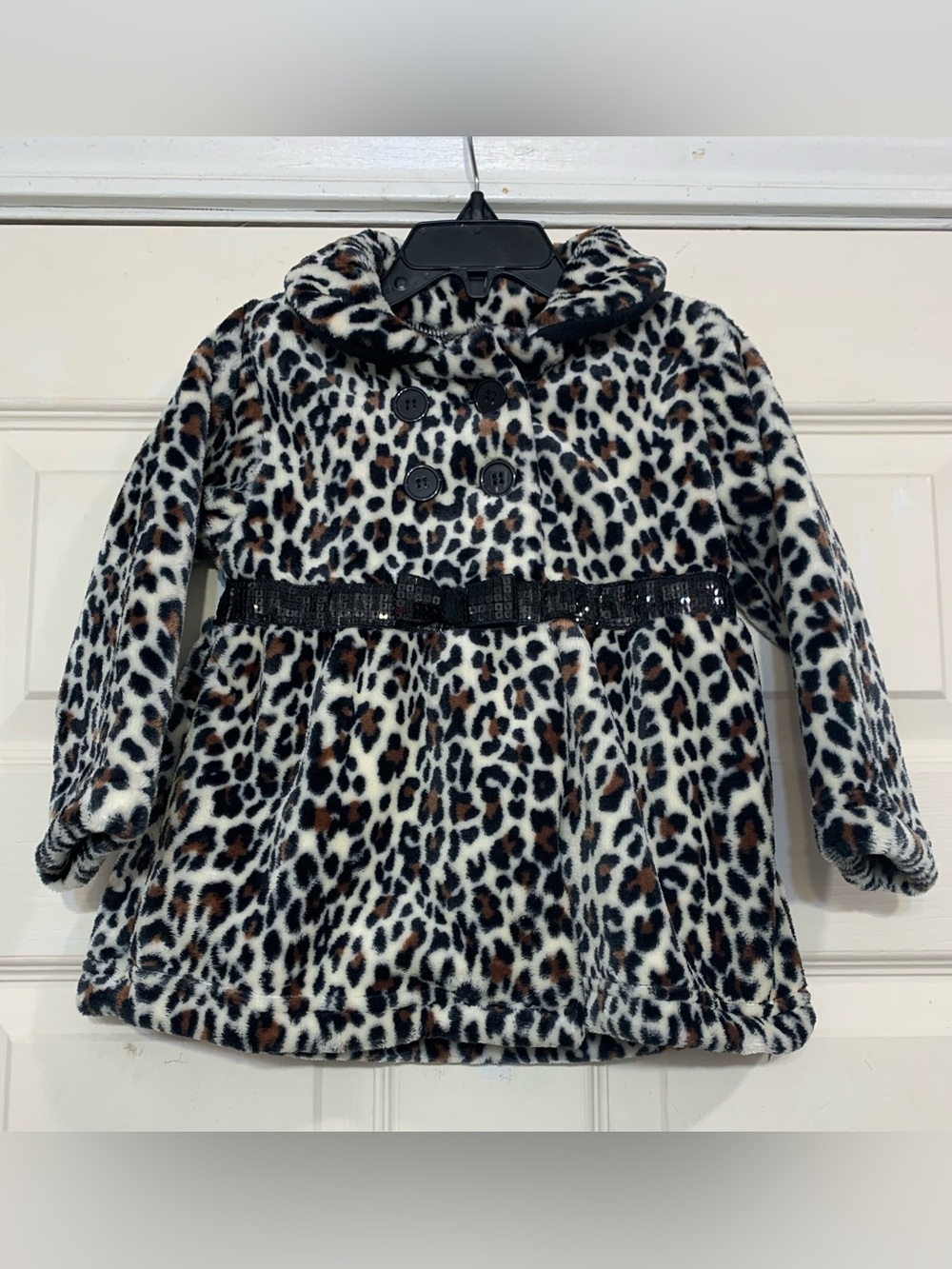 New Cheetah/Leopard Print Sequence Fleece 3T Girls Jacket. 4040I